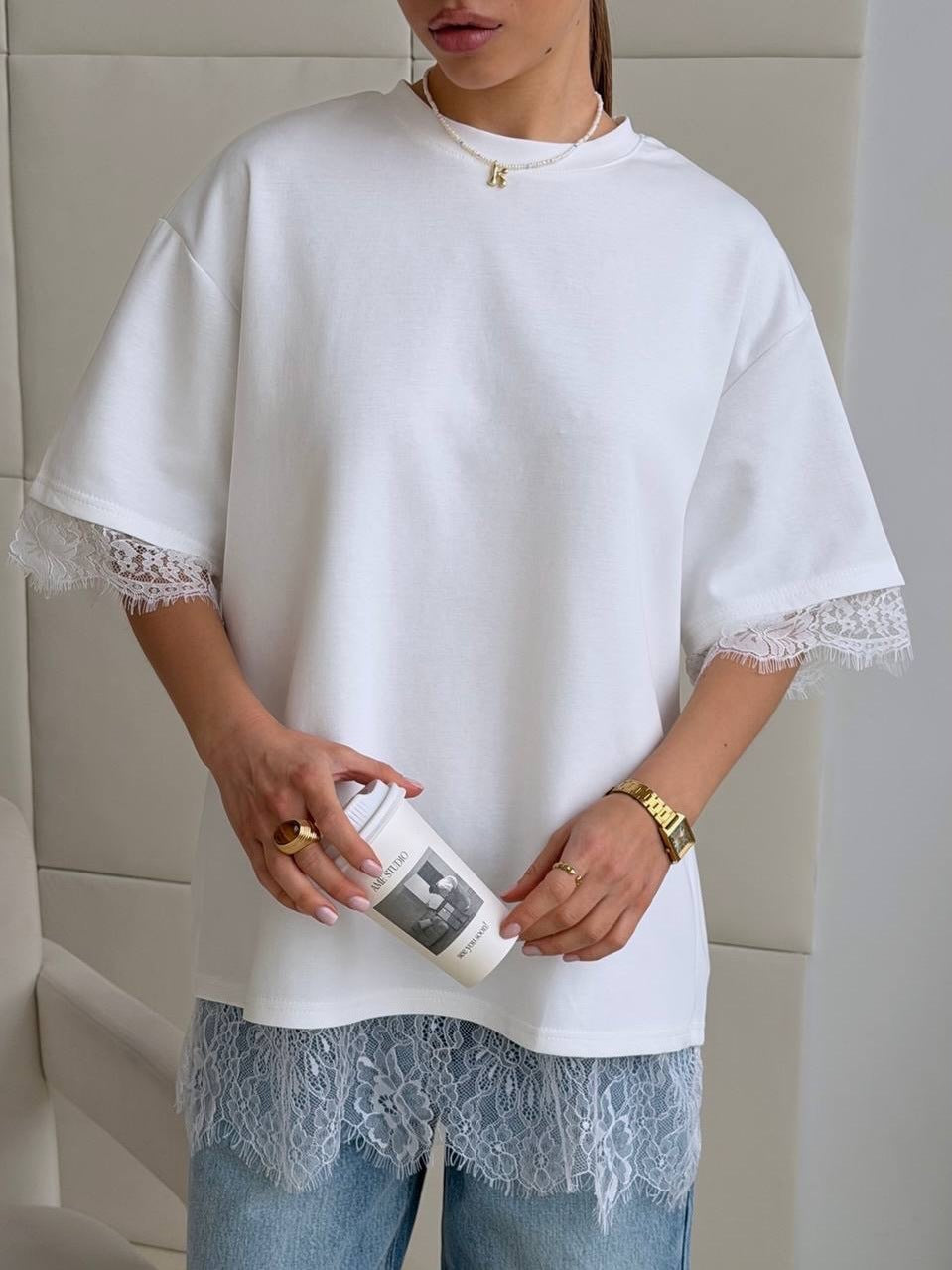 Blusa Oversize Encaje Soft Touch