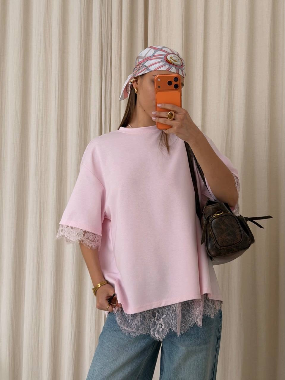 Blusa Oversize Encaje Soft Touch