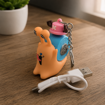 Llavero grabador de voz de One Piece con figura de Luffy